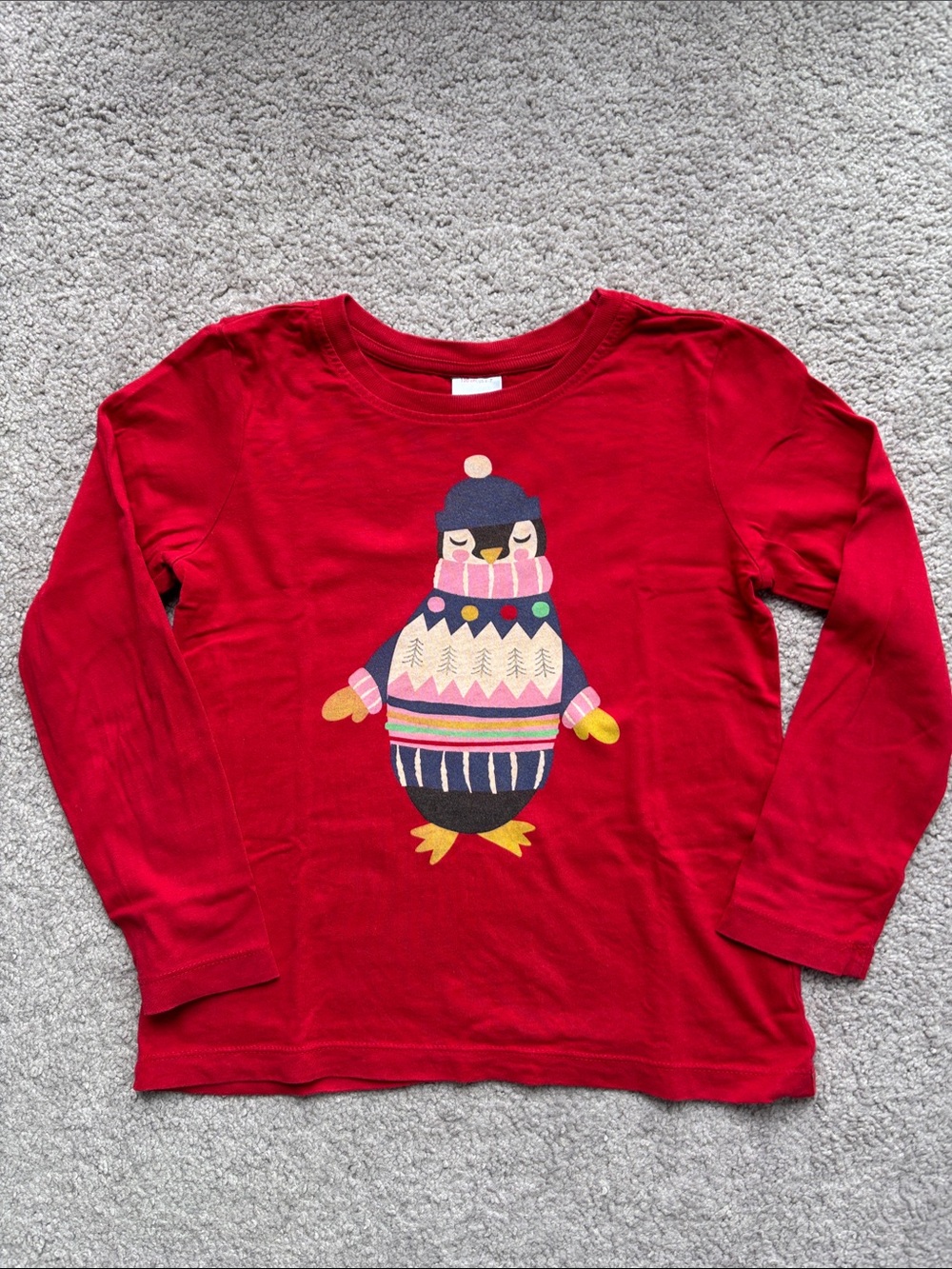 Hanna Andersson long-sleeved cotton tee - penguin print!